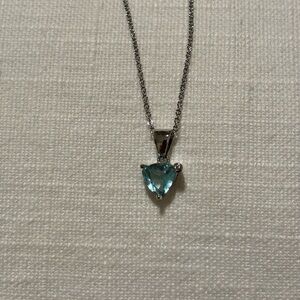 Montana Silversmiths Silver Necklace with Blue Heart Pendant